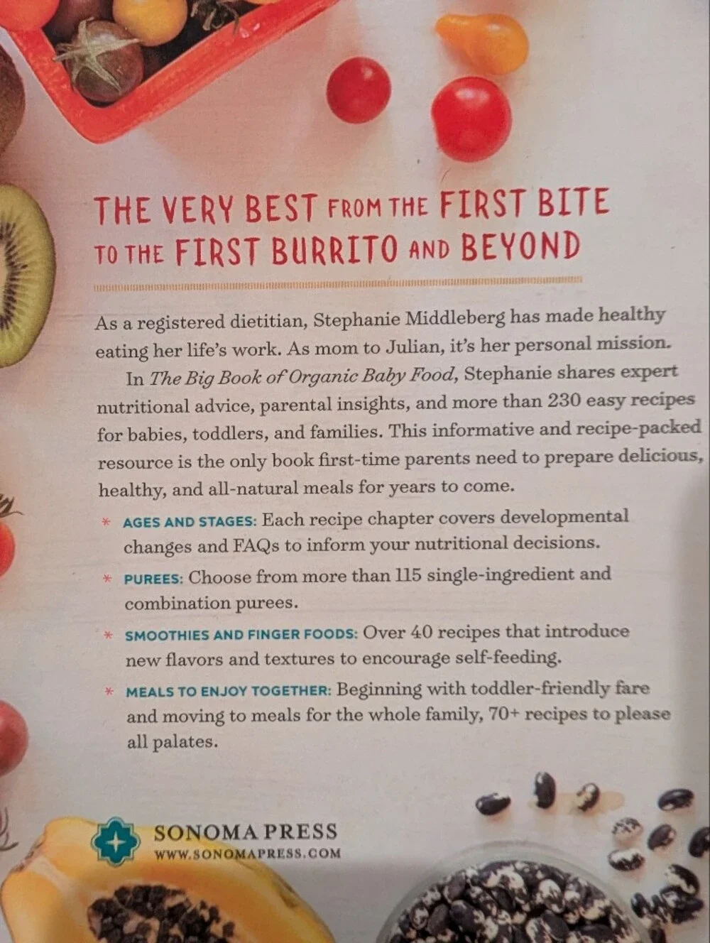 The Big Book of Organic Baby Food By Stephanie Middleberg, MS, RD, CDN